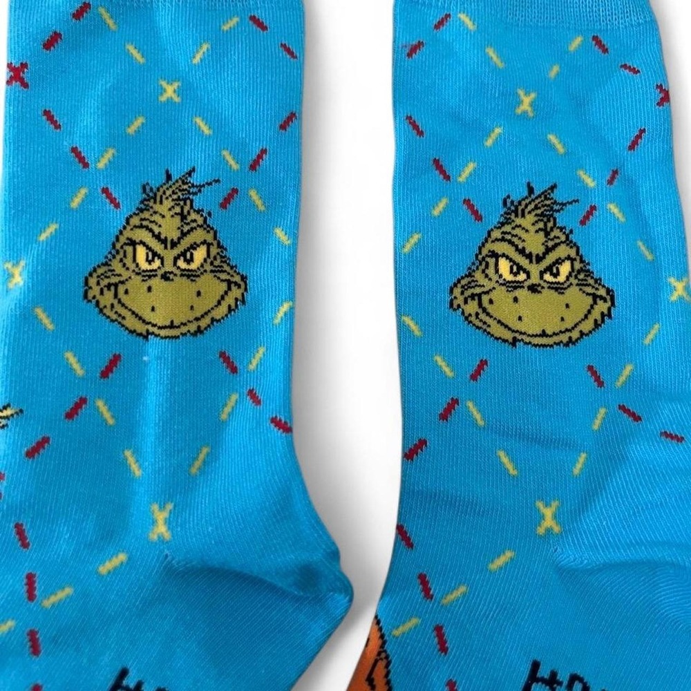 Blue McDonald's Grinch Novelty Socks These Socks Stink One Size